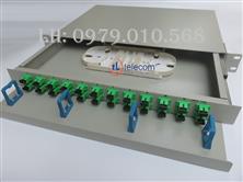 TL-TELECOM Hộp phối quang ODF 12Fo ( core) khay trượt lắp tủ rack 19″ chuẩn APC